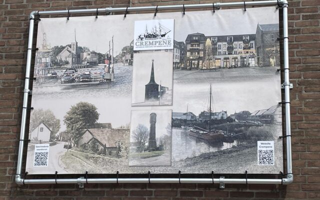 Banner bij de veerpont